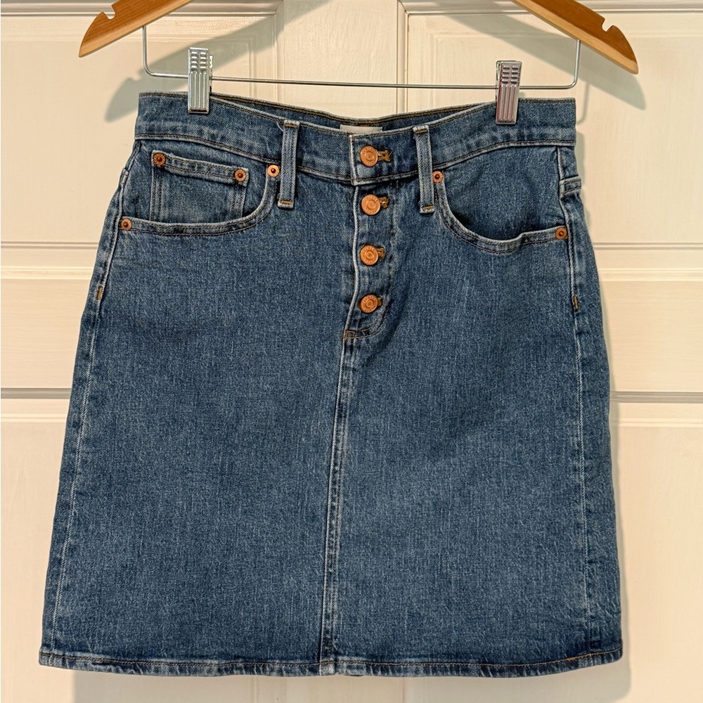 J. Crew Blue Denim Mini Skirt